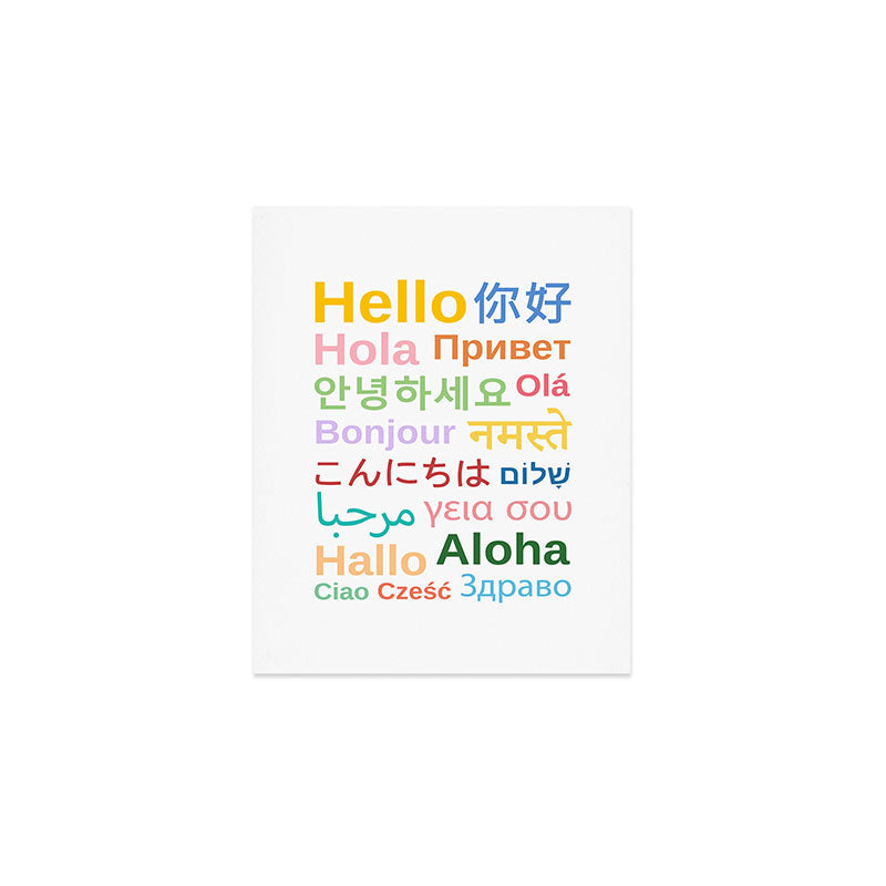 Hello In Different Languages Art Print Gallery Image 1