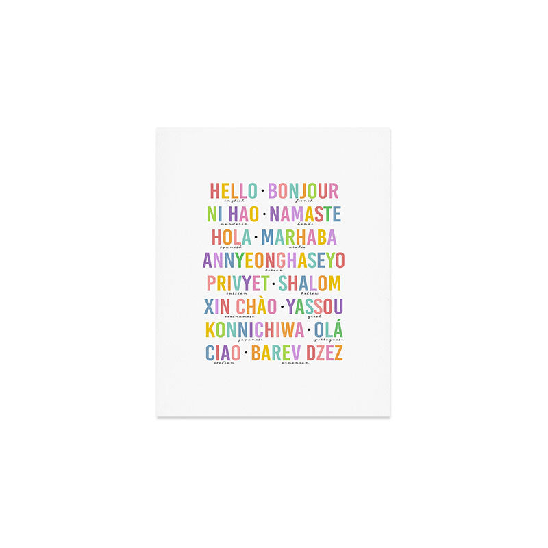 Hello In Different Languages II Art Print Gallery Image 1