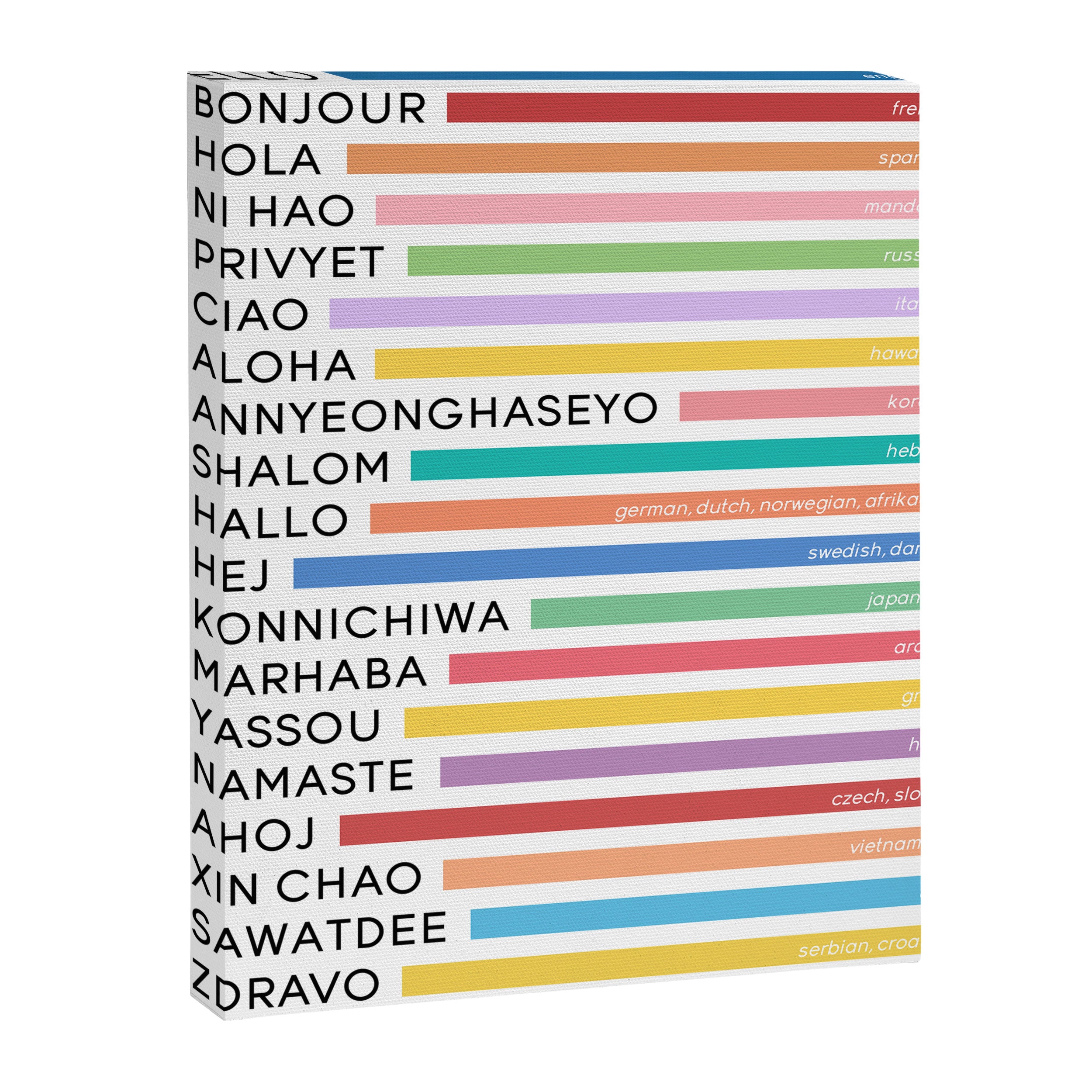 Hello In Different Languages - Rainbow Canvas Print Gallery Image 6