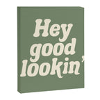 Hey Good Lookin' (Sage Cream) Canvas Print Gallery Image 6