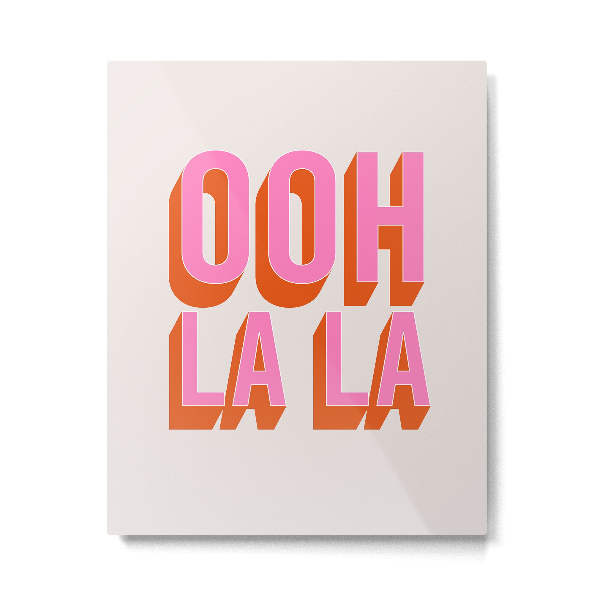 Ooh La La (Pink) Metal Print Gallery Image 4