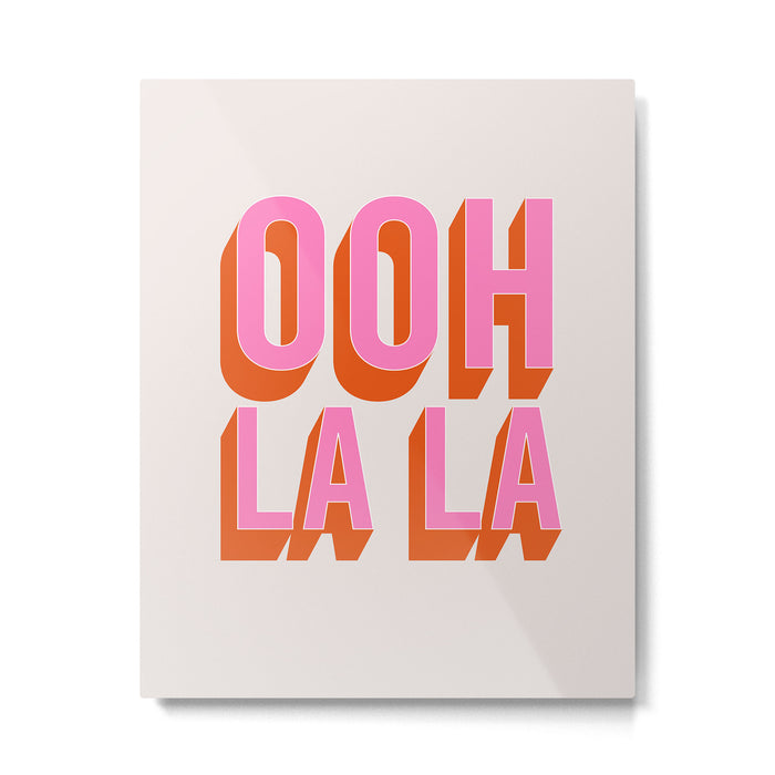 Ooh La La (Pink) Metal Print Gallery Image 1