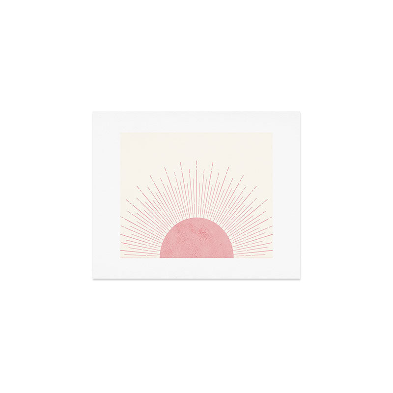 Pink Sunrise Boho Midcentury Art Print Gallery Image 1