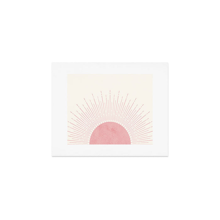 Pink Sunrise Boho Midcentury Art Print Gallery Image 1