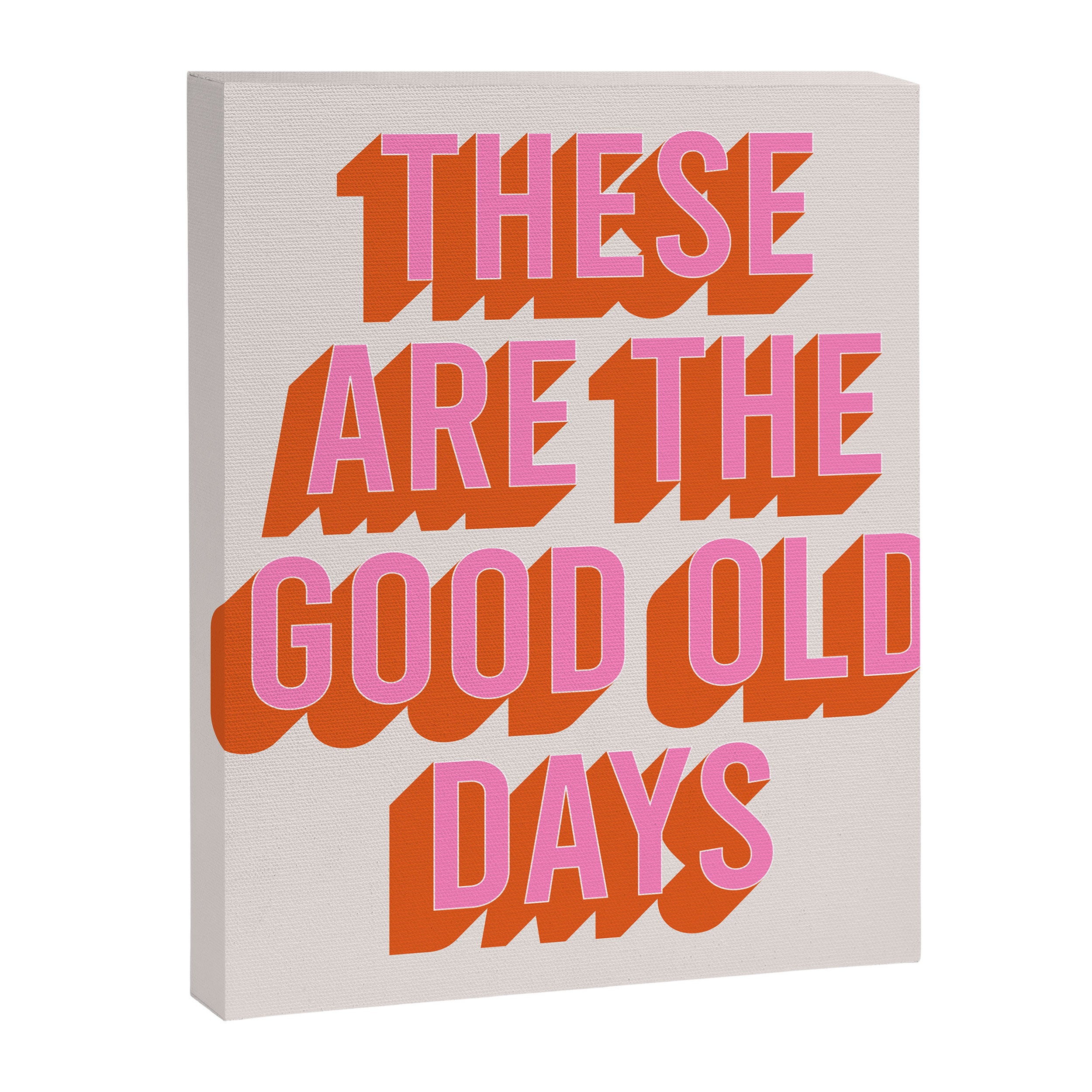 These Are The Good Old Days (Pink Orange) Canvas Print Gallery Image 6