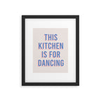 This Kitchen Is For Dancing (Blue Pink) Framed Art Print Gallery Image 5