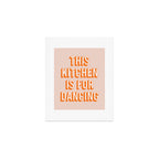 This Kitchen Is For Dancing (Peach Orange) Art Print Gallery Image 1