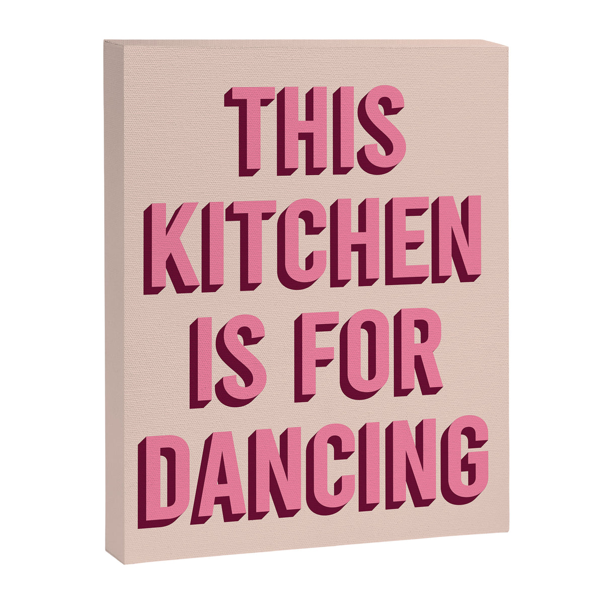 This Kitchen Is For Dancing (Pink) Canvas Print Gallery Image 6