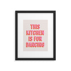 This Kitchen Is For Dancing (Pink & Orange) Framed Art Print Gallery Image 5