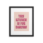This Kitchen Is For Dancing (Pink) Framed Art Print Gallery Image 5
