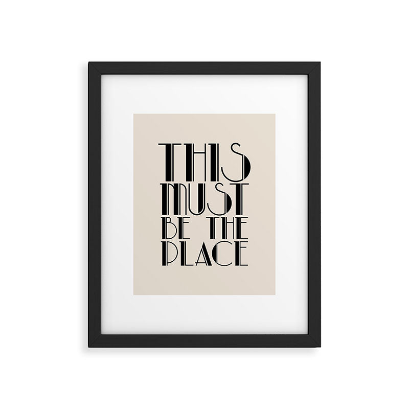 This Must Be The Place (Beige) Framed Art Print Gallery Image 5