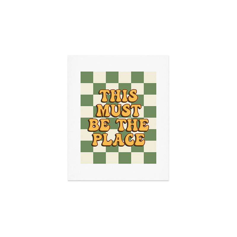 This Must Be The Place (Green Checkerboard) Art Print Gallery Image 1