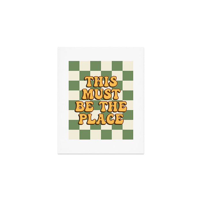 This Must Be The Place (Green Checkerboard) Art Print Gallery Image 1