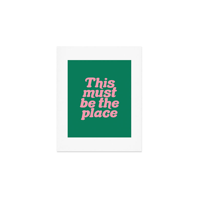 This Must Be The Place - Green Pink Art Print Gallery Image 1