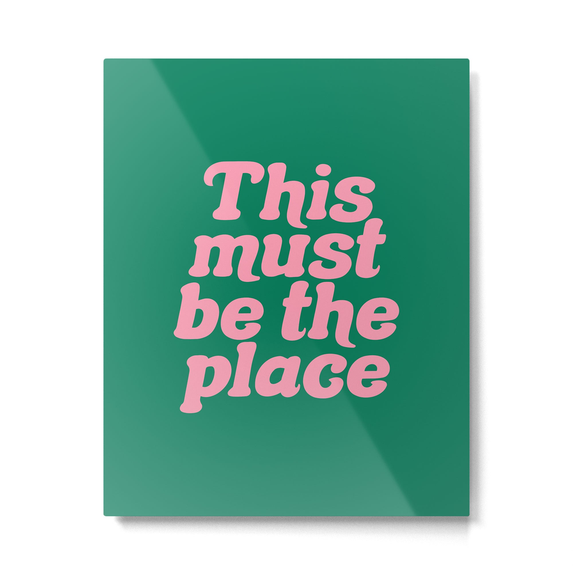 This Must Be The Place - Green Pink Metal Print Gallery Image 4