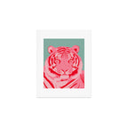 Tiger Pink & Teal Art Print Gallery Image 1