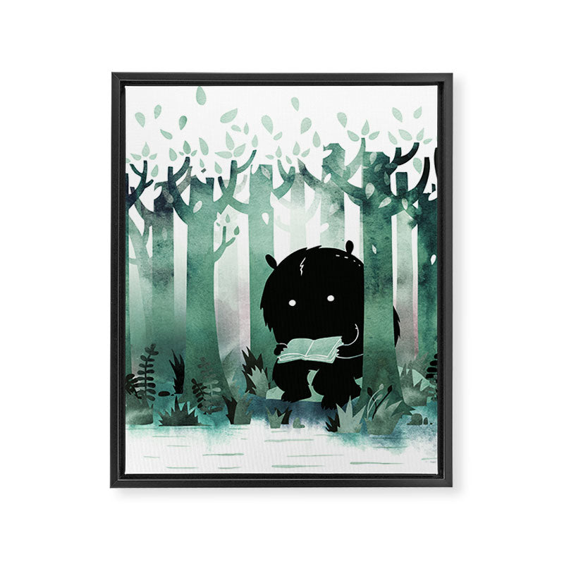 A Quiet Spot (in green) Framed Canvas Print Gallery Image 8