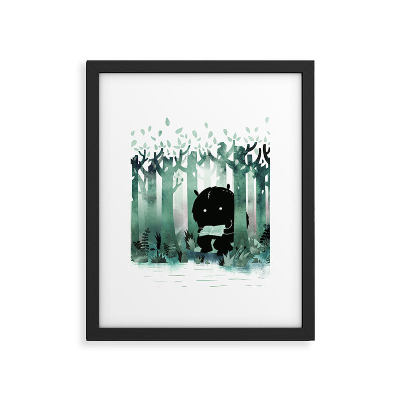 A Quiet Spot (in green) Framed Art Print Gallery Image 6
