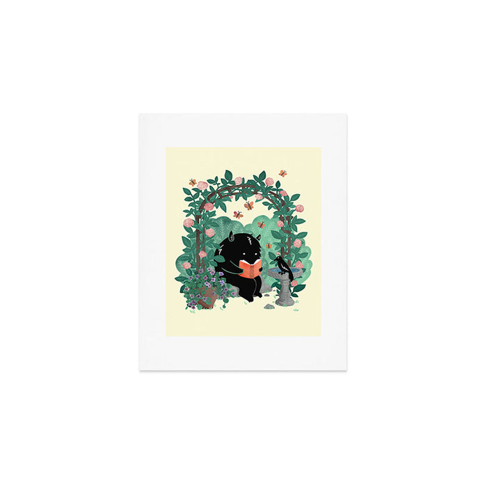 A Quiet Summer Spot (Monster Book Lover) Art Print Gallery Image 1