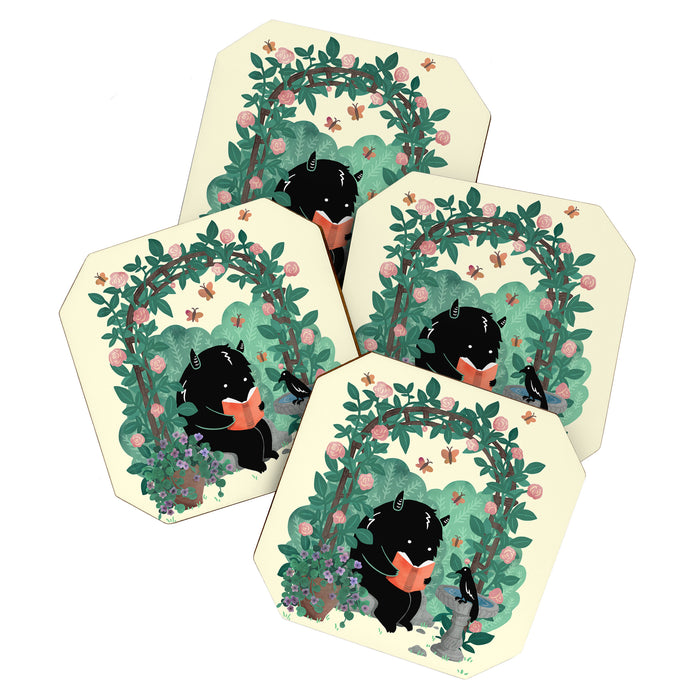 A Quiet Summer Spot (Monster Book Lover) Coaster Gallery Image 1