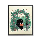 A Quiet Summer Spot (Monster Book Lover) Framed Canvas Print Gallery Image 6