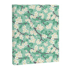 Apple Blossoms Pattern on Green Canvas Print Gallery Image 6