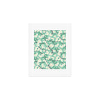 Apple Blossoms Pattern on Green Art Print Gallery Image 1