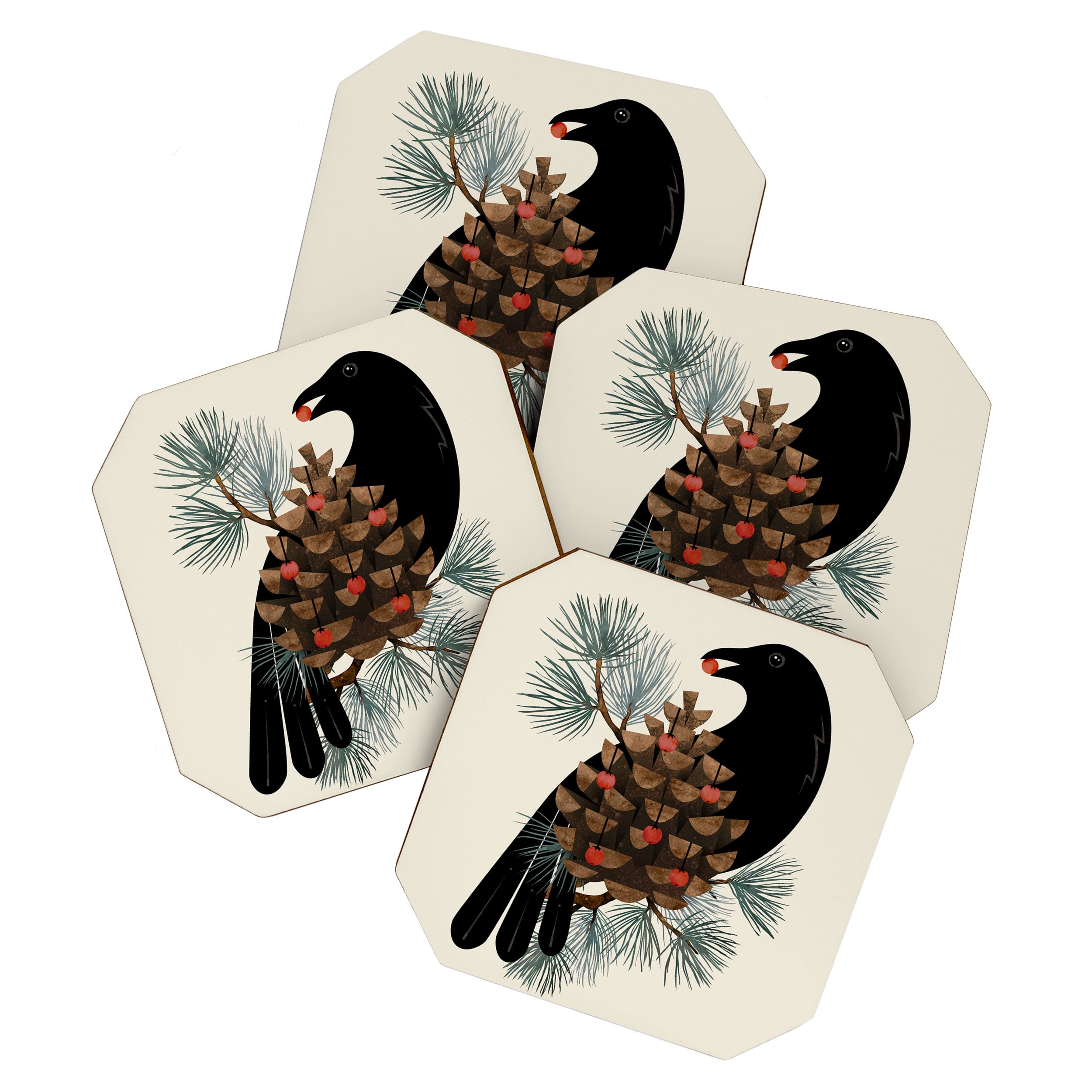 Bird & Berries Coaster Gallery Image 1