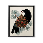 Bird & Berries Framed Canvas Print Gallery Image 6