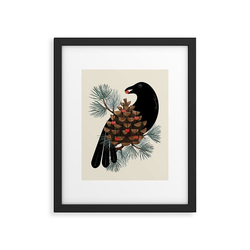 Bird & Berries Framed Art Print Gallery Image 5