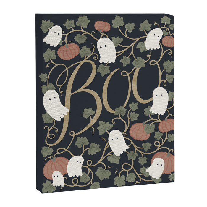Boo! (Ghosts in the Pumpkin Patch) Canvas Print Gallery Image 1