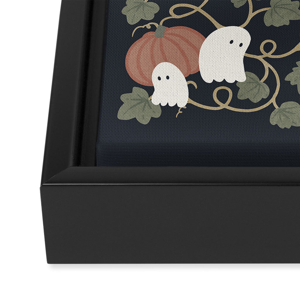 Boo! (Ghosts in the Pumpkin Patch) Framed Canvas Print Gallery Image 3