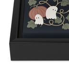 Boo! (Ghosts in the Pumpkin Patch) Framed Canvas Print Gallery Image 3