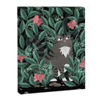 Butterfly Garden (Tabby Cat Version) Canvas Print Gallery Image 6