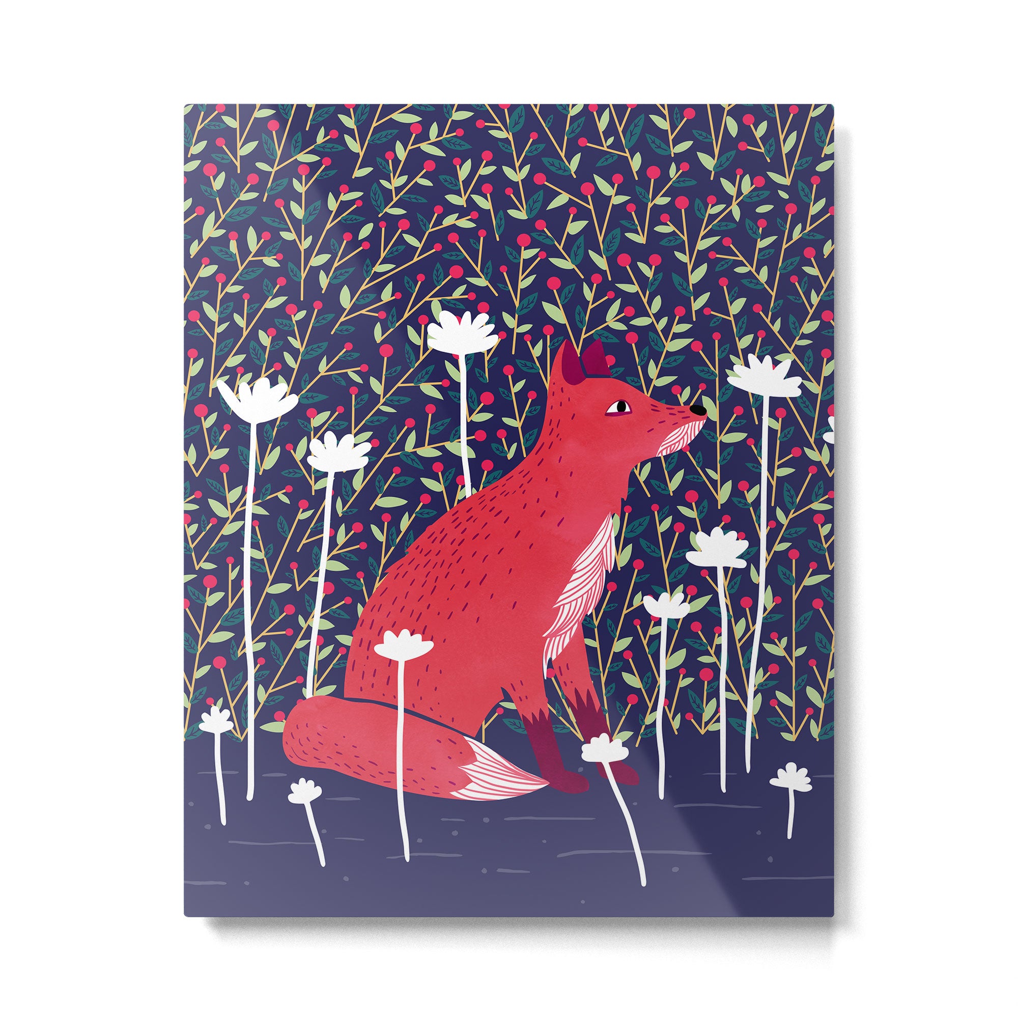 Fox in the Garden Metal Print Gallery Image 6