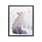 Fox in the Snow Framed Canvas Print Gallery Image 6