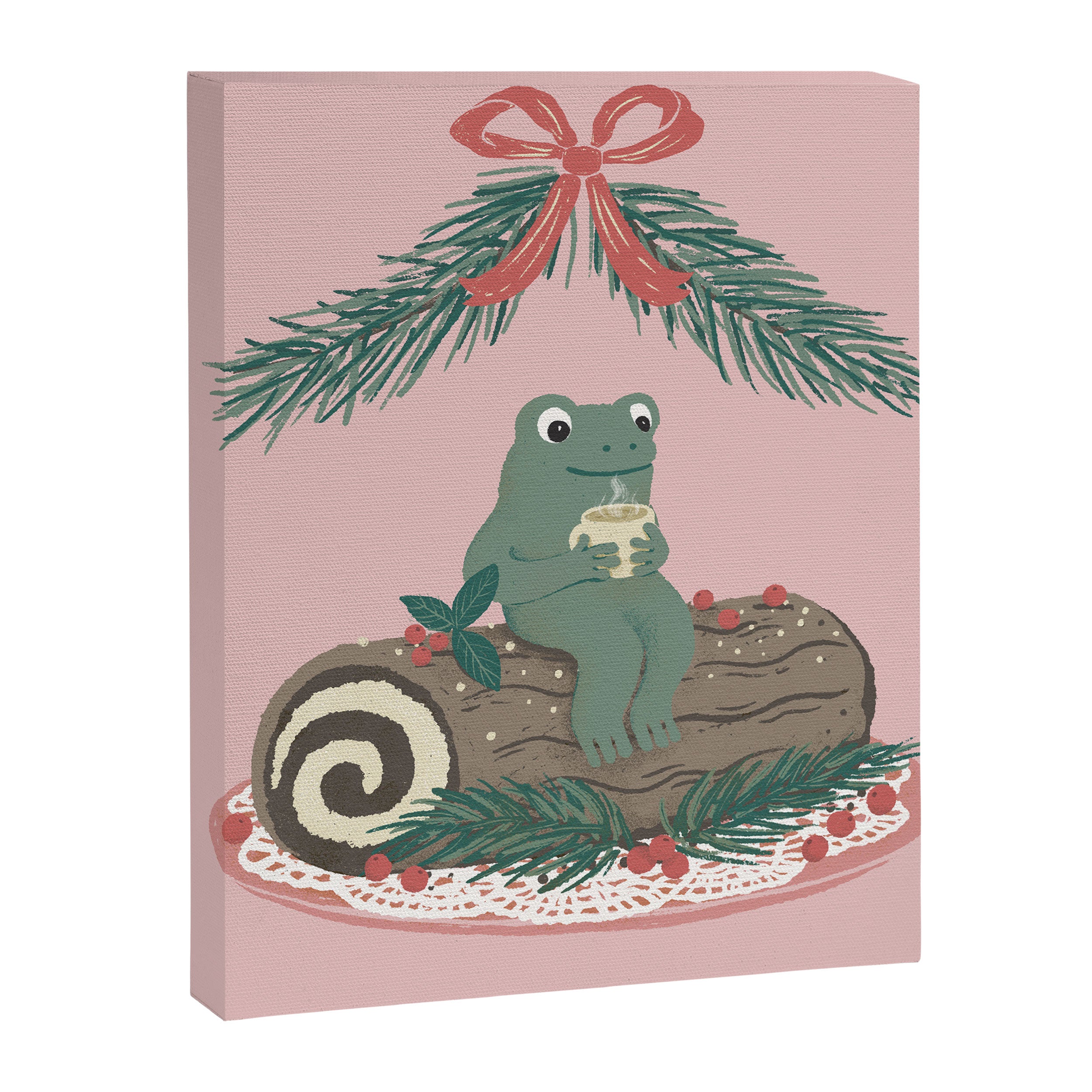 Frog on a Log with a Nog Canvas Print Gallery Image 8