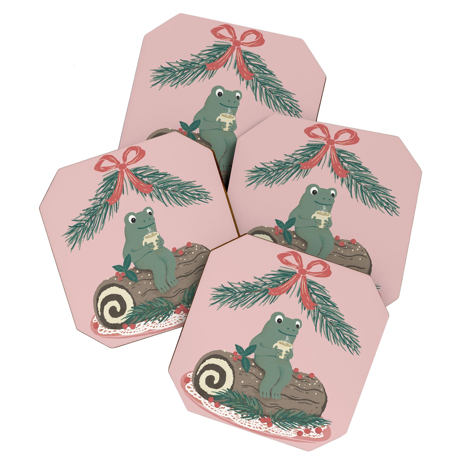 Frog on a Log with a Nog Coaster Gallery Image 1