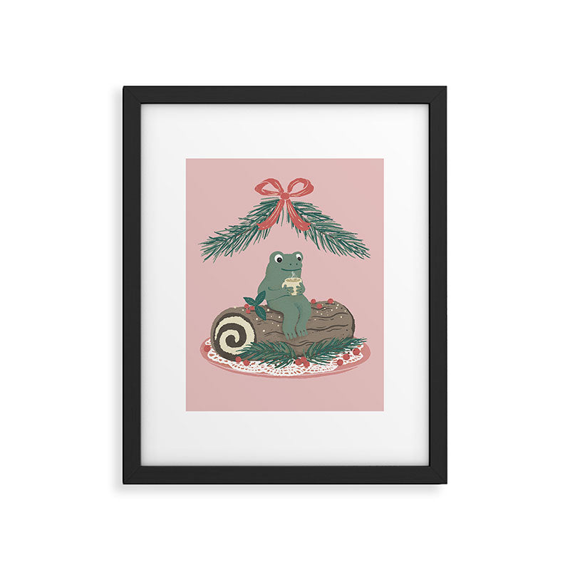 Frog on a Log with a Nog Framed Art Print Gallery Image 6