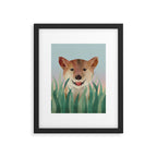 Happy Shiba in the Grass (Sunrise Dog) Framed Art Print Gallery Image 4