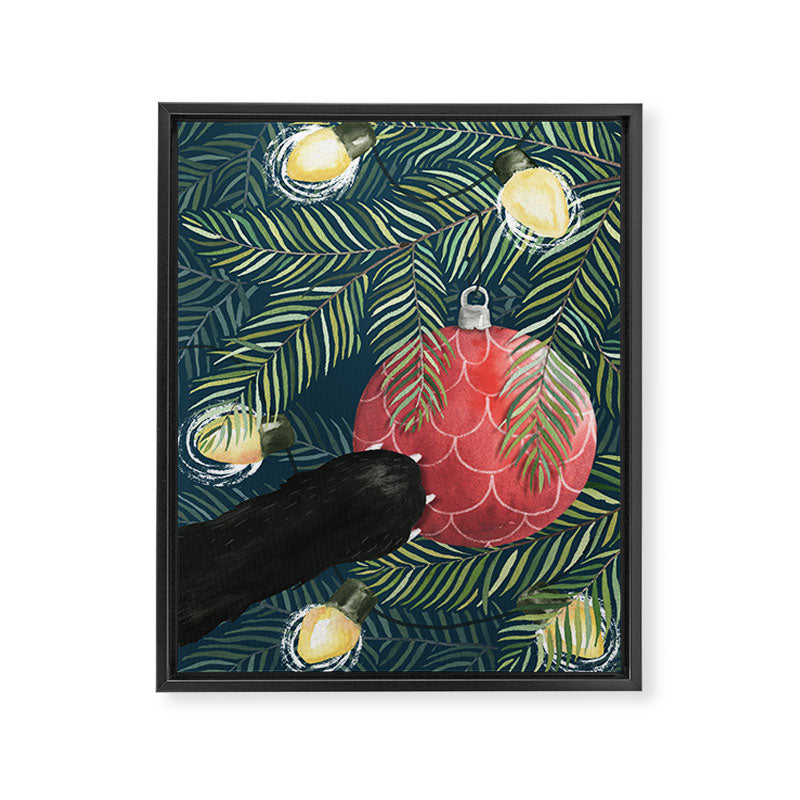 Here Comes Santa Claws Framed Canvas Print Gallery Image 6