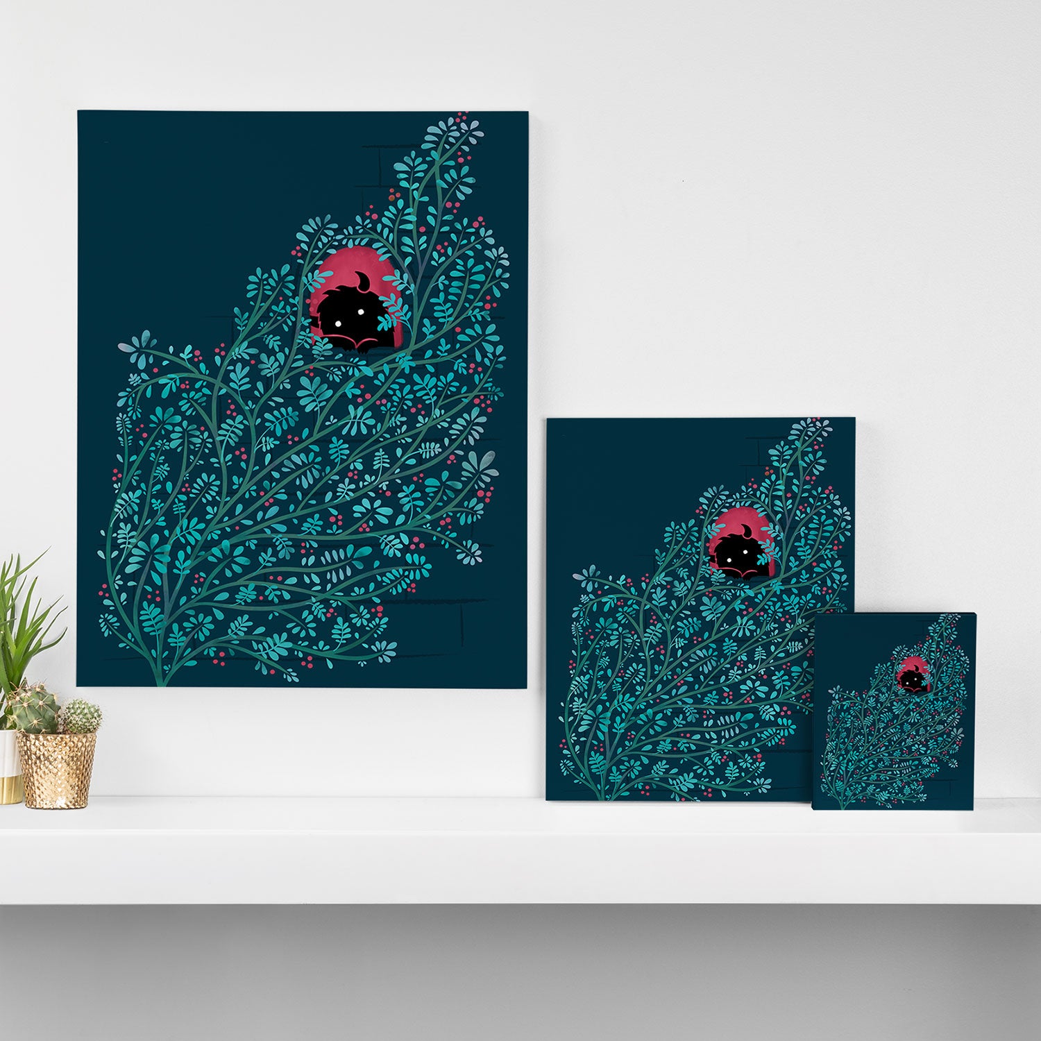 Introvert (Monster in the Window) Canvas Print Gallery Image 3
