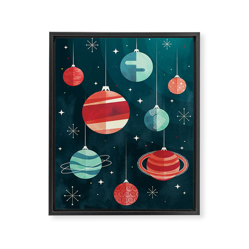 Joy to the Universe (in Teal) Framed Canvas Print Gallery Image 6