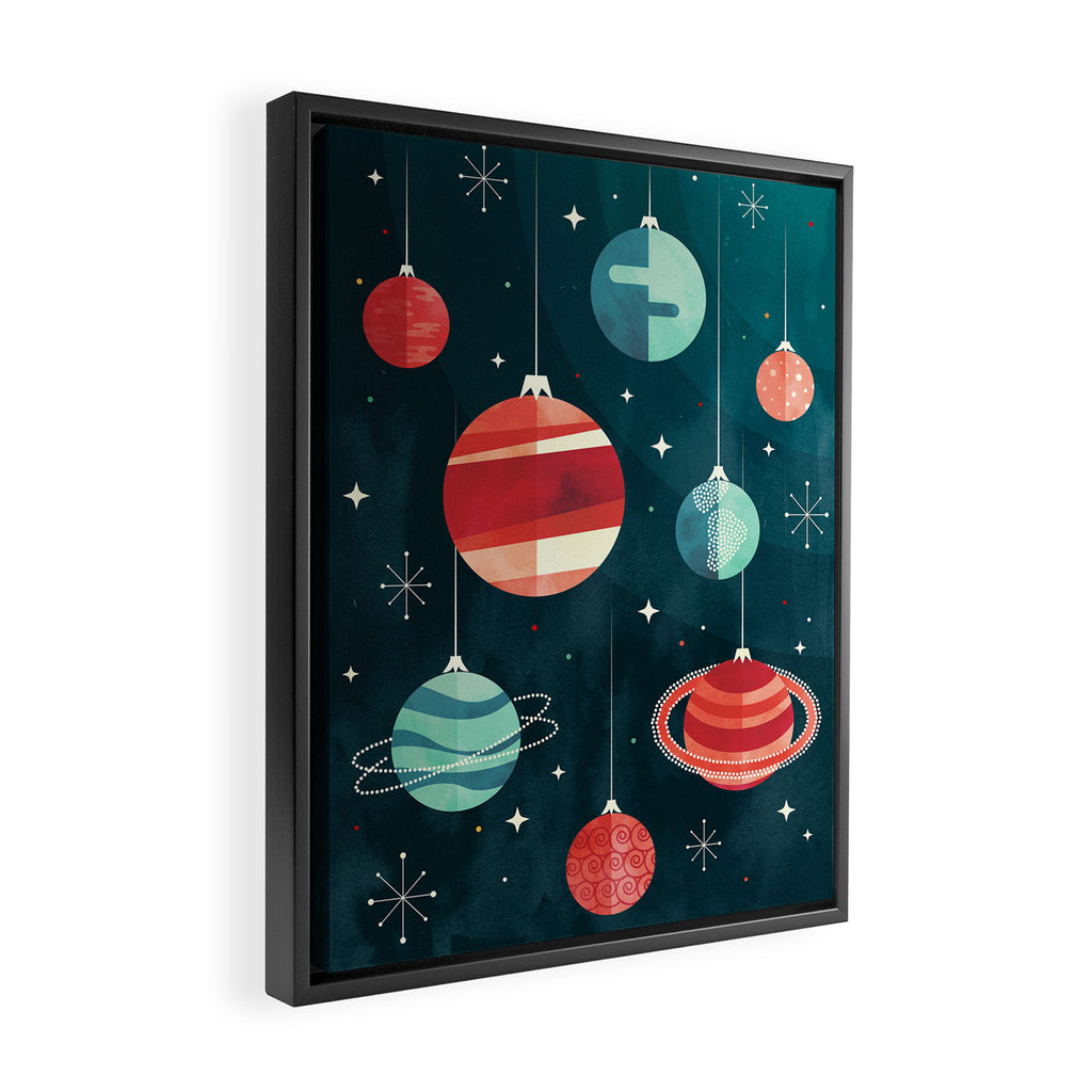 Joy to the Universe (in Teal) Framed Canvas Print Gallery Image 2