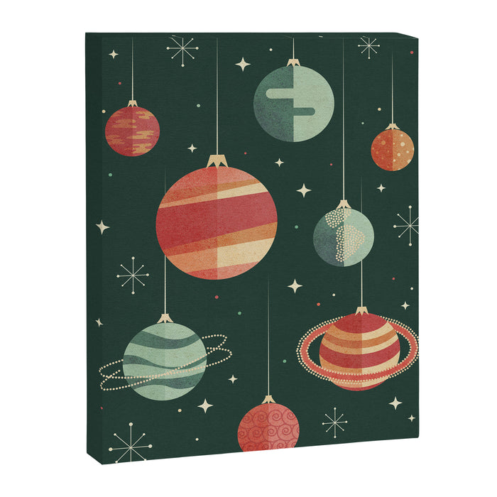 Joy to the Universe (on Green) Canvas Print Gallery Image 1