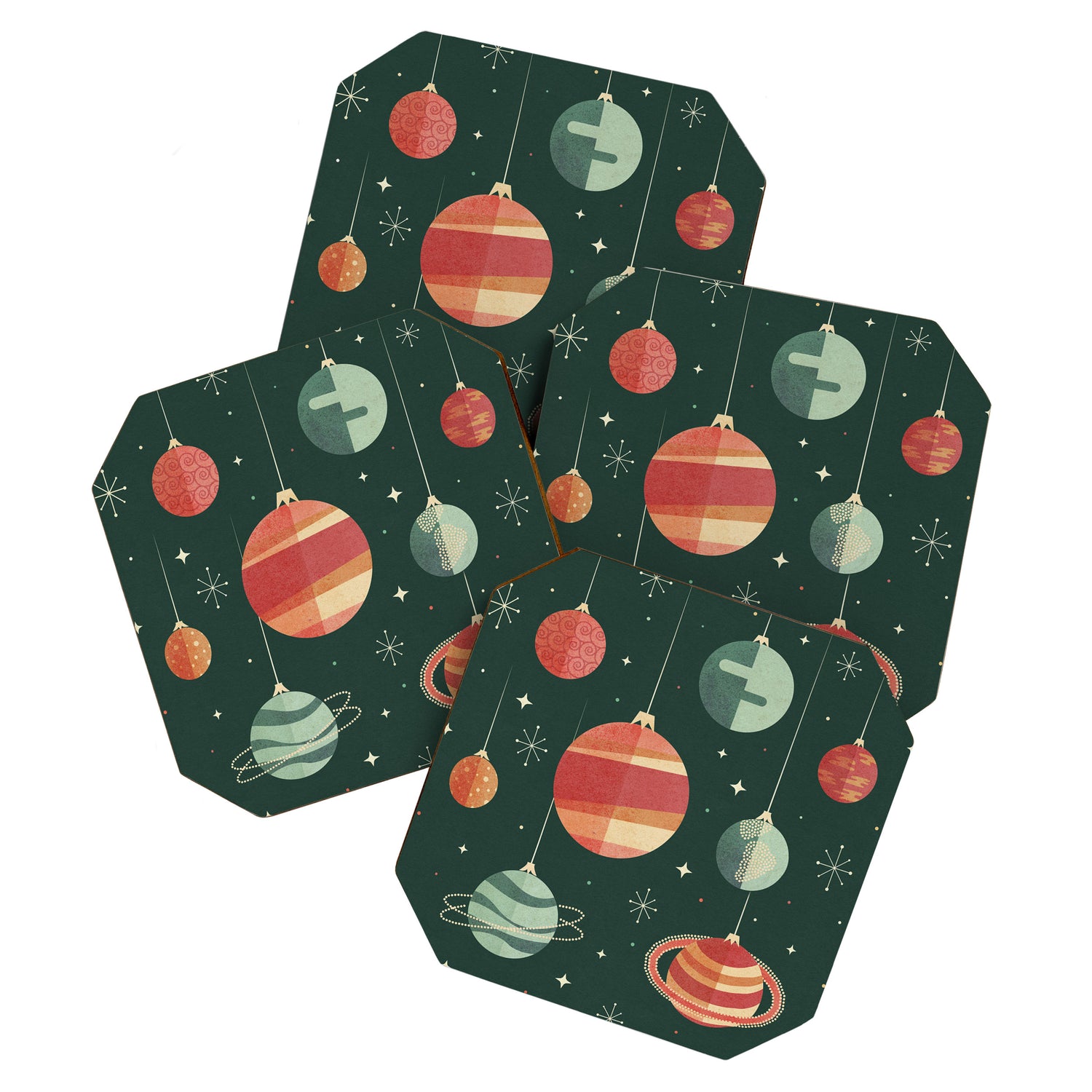 Joy to the Universe (on Green) Coaster Gallery Image 1