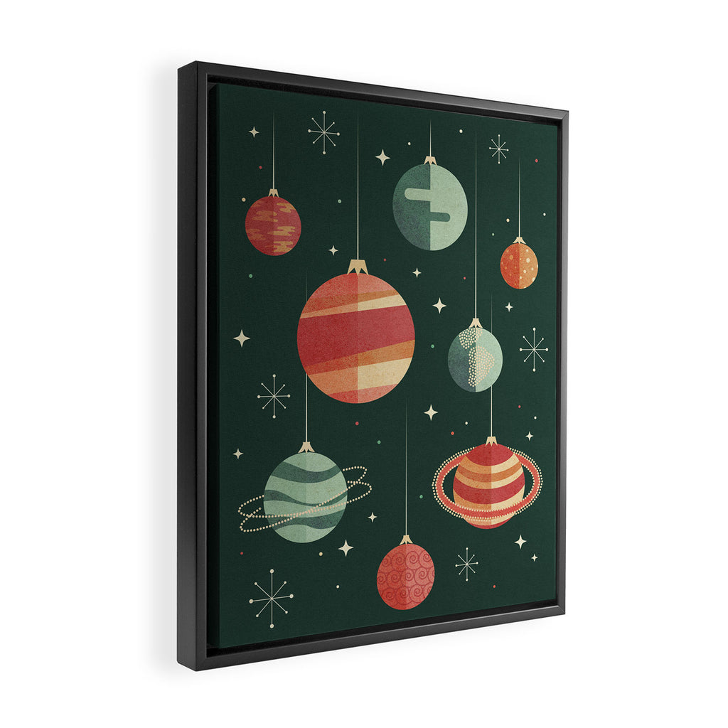 Joy to the Universe (on Green) Framed Canvas Print Gallery Image 2