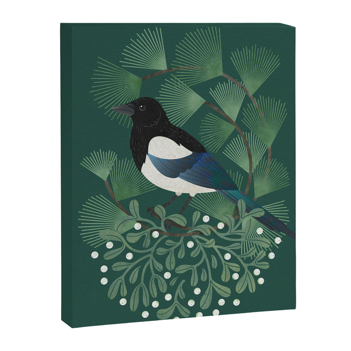 Magpie & Mistletoe Canvas Print Gallery Image 1
