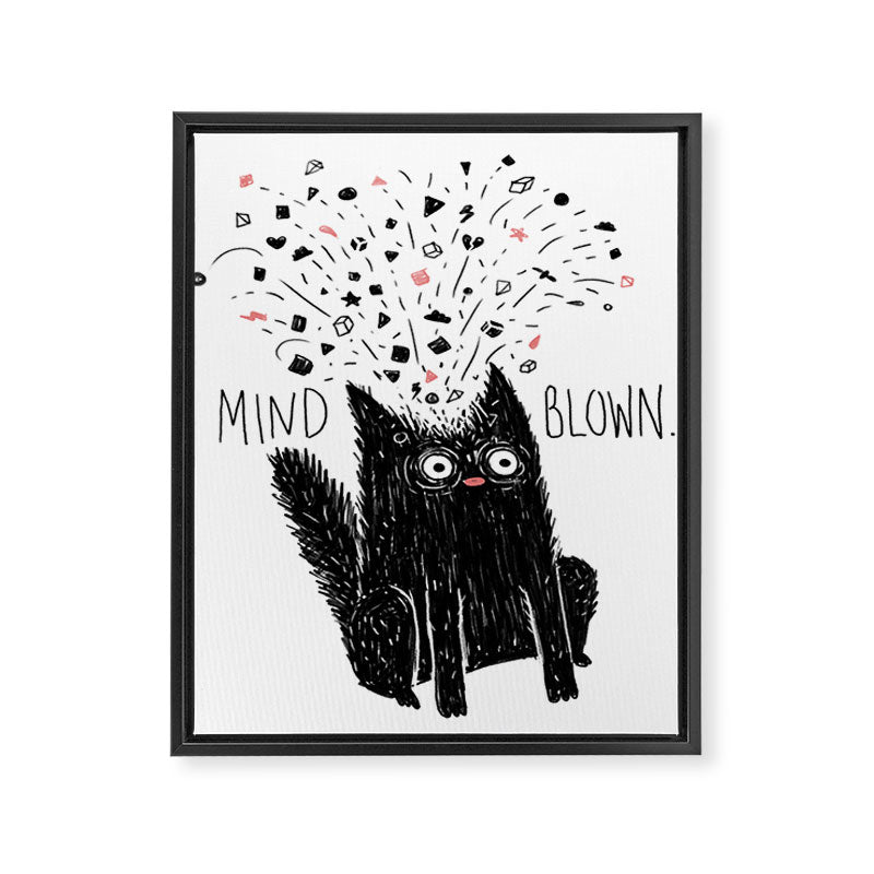 MIND BLOWN. Framed Canvas Print Gallery Image 8