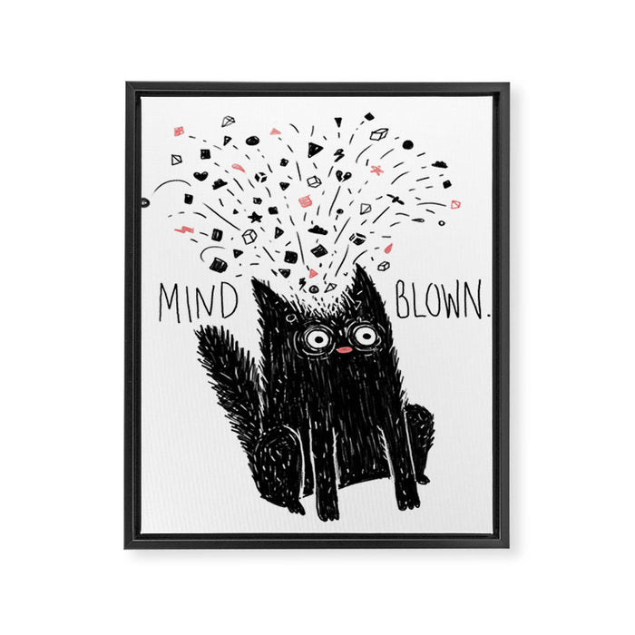 MIND BLOWN. Framed Canvas Print Gallery Image 1
